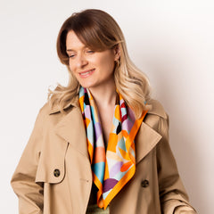 Gift box Cherisse X Moods Candles -Silk scarf and natural scented candle