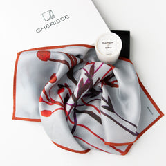 Gift box Cherisse X Moods Candles -Silk scarf and natural scented candle