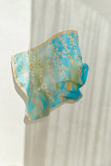 Silk Scarf "Rain with flowers"